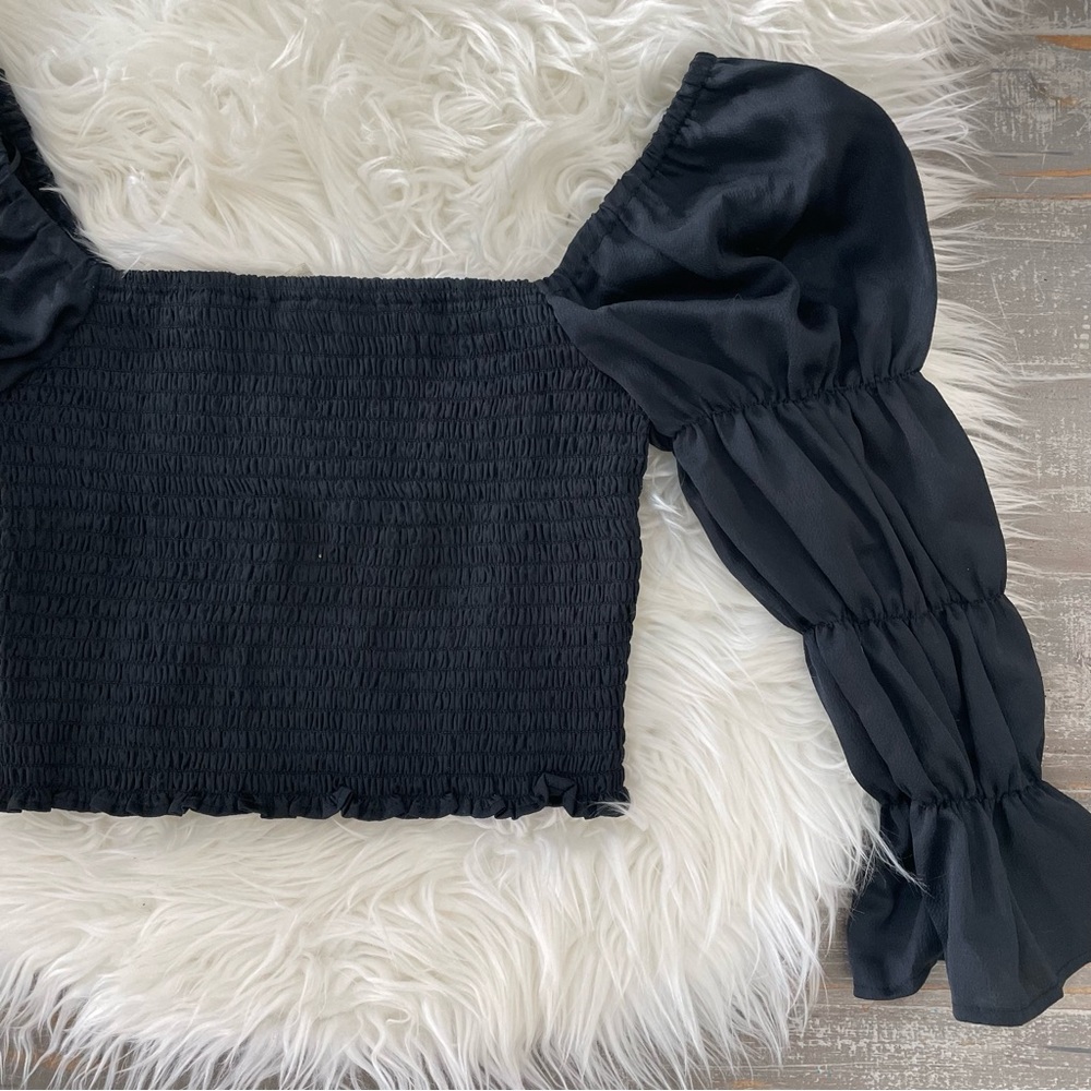 Free People So Shirred Cami • Black | Size XS - Picture 4 of 5
